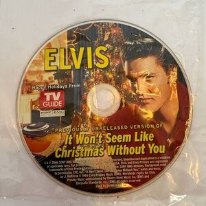 Elvis Christmas CD - Gold and Red P240